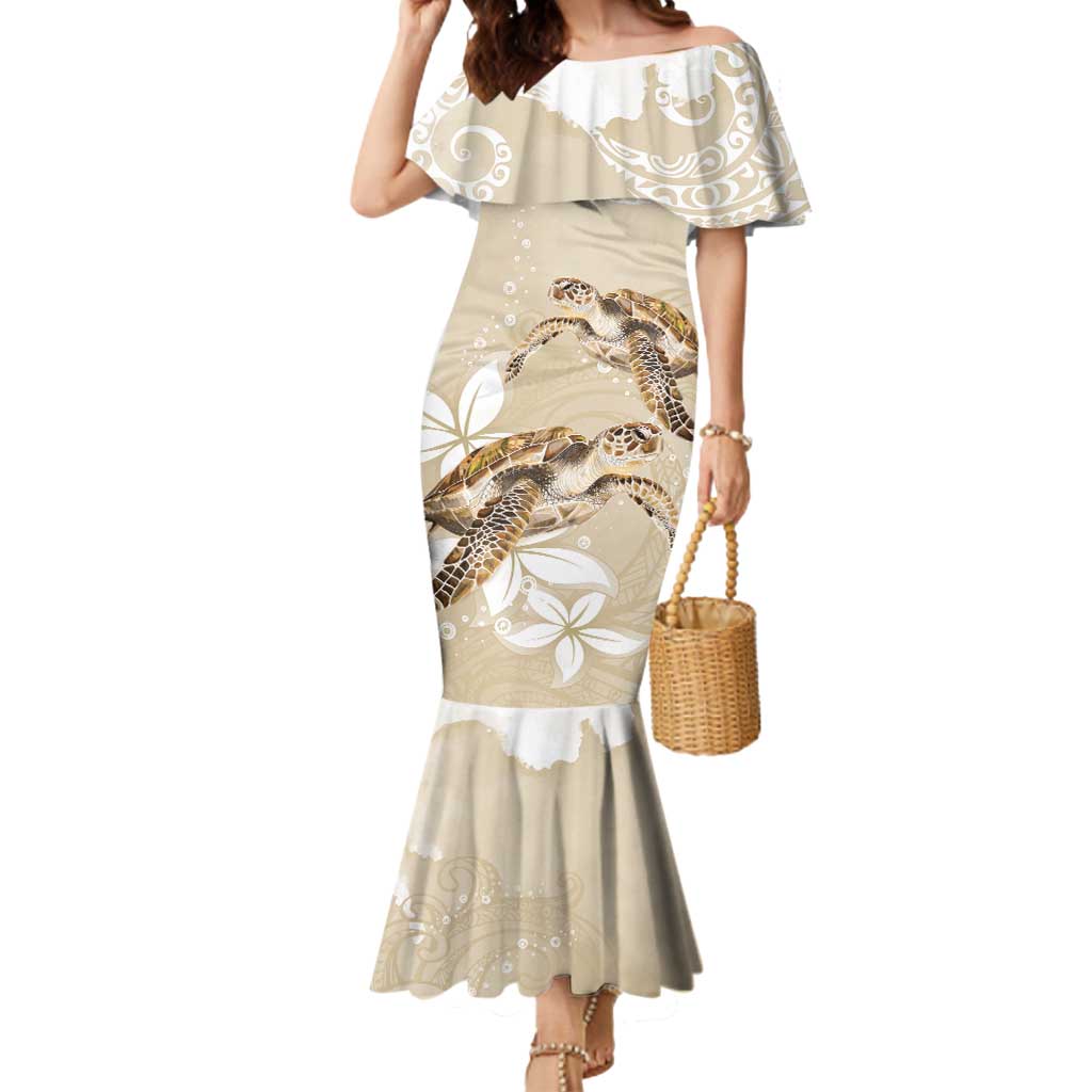 Happy Valentine's Day Polynesia Mermaid Dress SeaTurtle Couple Polynesian - Pollinate Color LT14 Women Beige - Polynesian Pride