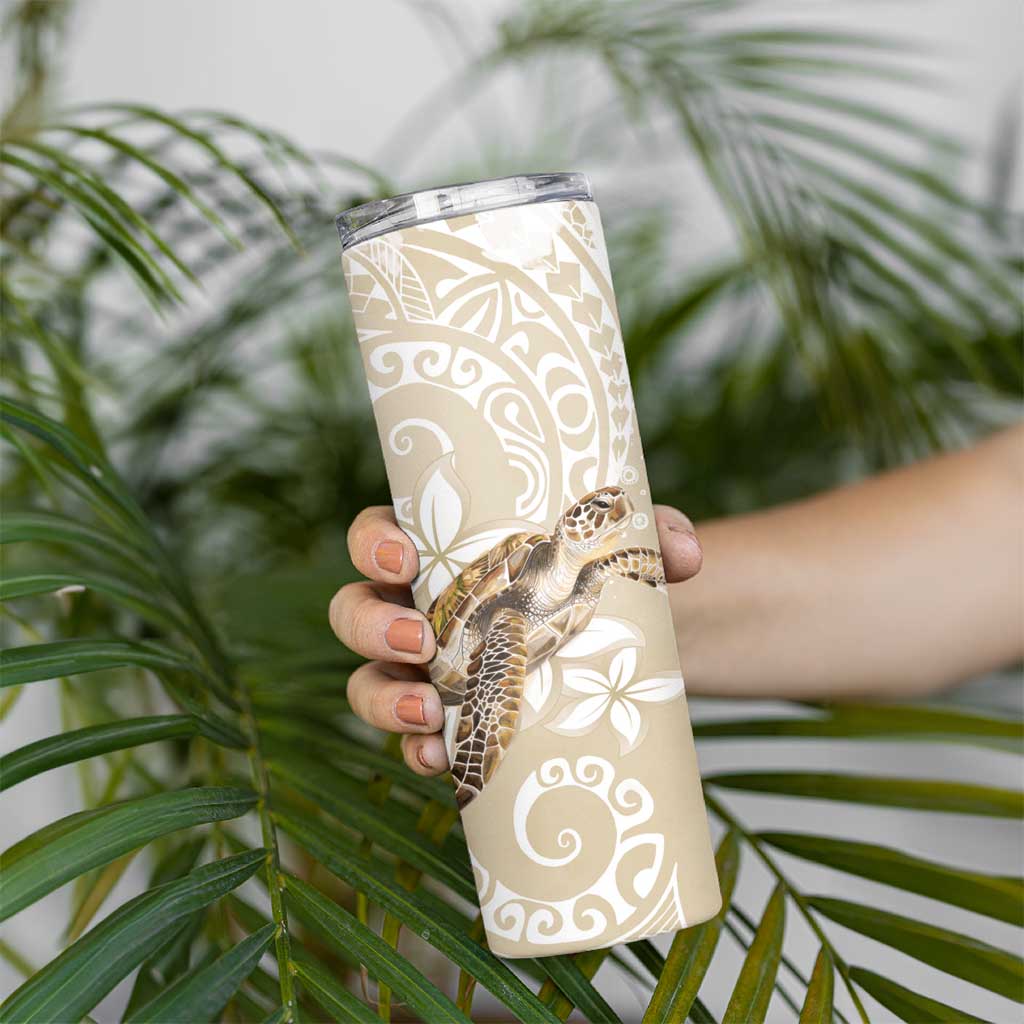 Happy Valentine's Day Polynesia Skinny Tumbler SeaTurtle Couple Polynesian - Pollinate Color LT14 - Polynesian Pride