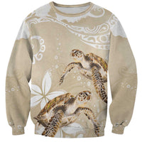 Happy Valentine's Day Polynesia Sweatshirt SeaTurtle Couple Polynesian - Pollinate Color