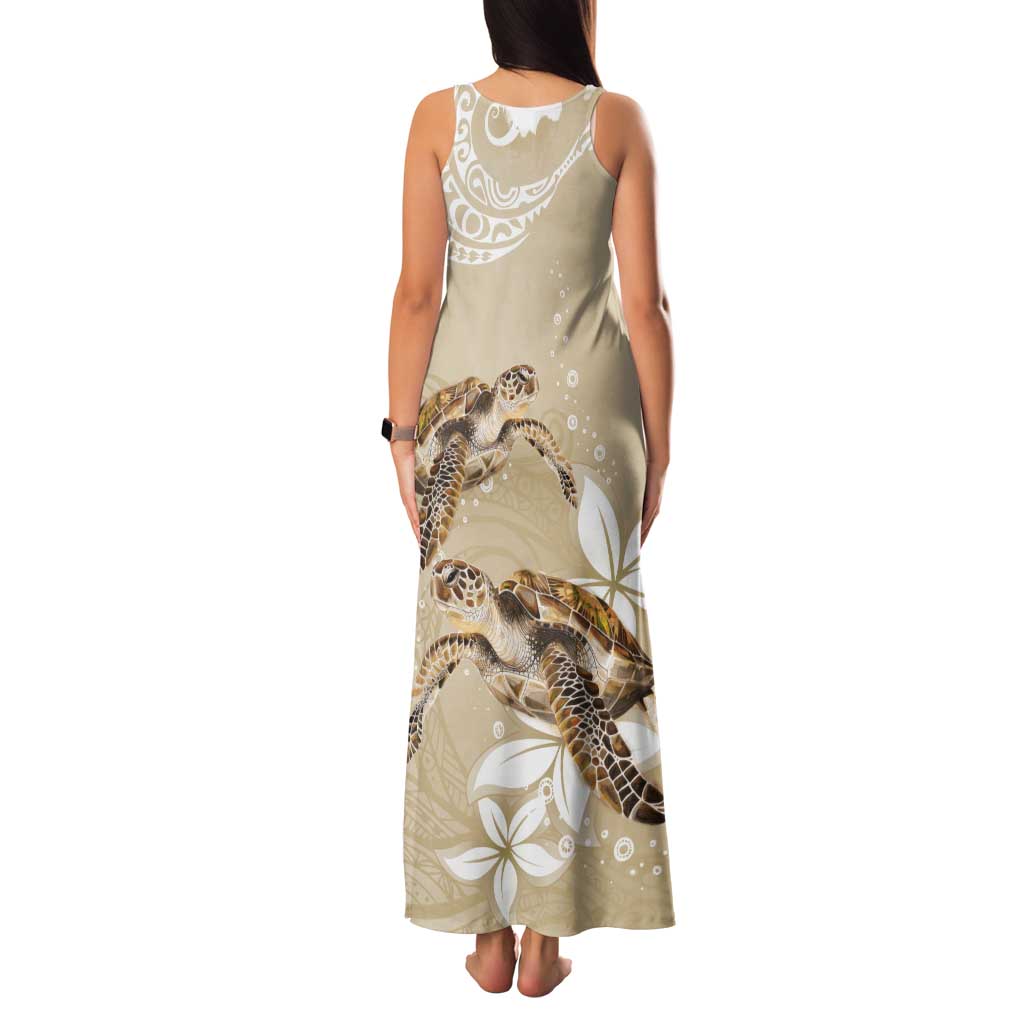 Happy Valentine's Day Polynesia Tank Maxi Dress SeaTurtle Couple Polynesian - Pollinate Color