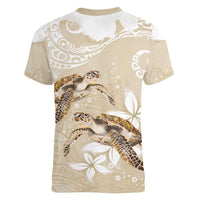 Happy Valentine's Day Polynesia Women V-Neck T-Shirt SeaTurtle Couple Polynesian - Pollinate Color LT14 - Polynesian Pride