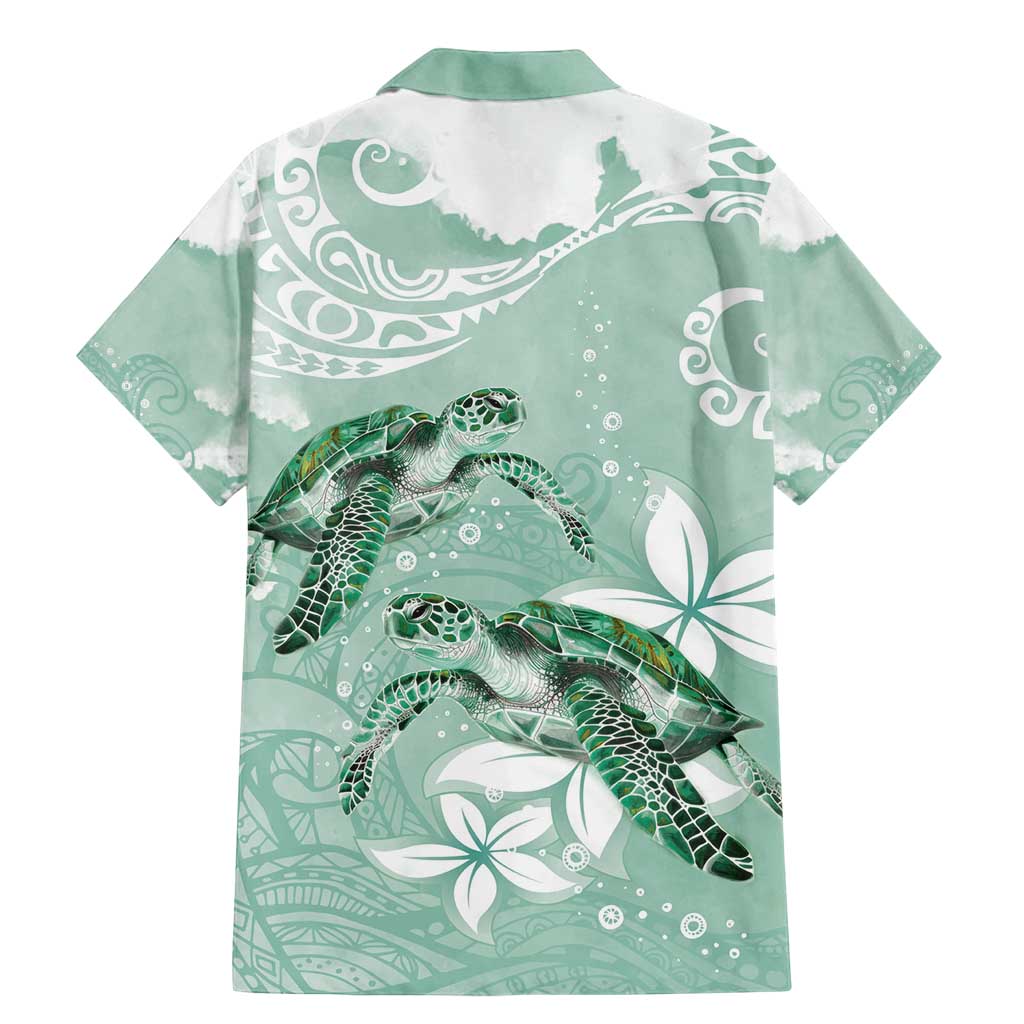 Happy Valentine's Day Polynesia Family Matching Mermaid Dress and Hawaiian Shirt SeaTurtle Couple Polynesian - Green Lester Color LT14 - Polynesian Pride