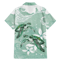 Happy Valentine's Day Polynesia Family Matching Summer Maxi Dress and Hawaiian Shirt SeaTurtle Couple Polynesian - Green Lester Color LT14 - Polynesian Pride