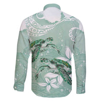 Happy Valentine's Day Polynesia Family Matching Tank Maxi Dress and Hawaiian Shirt SeaTurtle Couple Polynesian - Green Lester Color LT14 - Polynesian Pride
