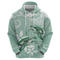 Happy Valentine's Day Polynesia Hoodie SeaTurtle Couple Polynesian - Green Lester Color