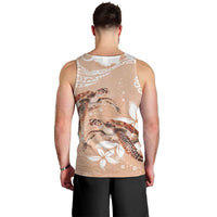 Happy Valentine's Day Polynesia Men Tank Top SeaTurtle Couple Polynesian - Desert Sand Color