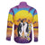 Hawaii Penguin Couple Family Matching Off The Shoulder Long Sleeve Dress and Hawaiian Shirt You Are My Valentine - Tropical Sunset Vibes