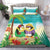 Hawaii Penguin Couple Bedding Set Hawaiian Kakau - Tropical Summer Vibes