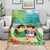 Hawaii Penguin Couple Blanket Hawaiian Kakau - Tropical Summer Vibes