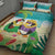 Hawaii Penguin Couple Quilt Bed Set Hawaiian Kakau - Tropical Summer Vibes