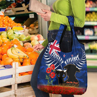 New Zealand ANZAC Day Grocery Bag 25 April Last Post Camouflage With Poppies LT14 - Polynesian Pride
