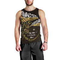 New Zealand Matariki Men Tank Top Maori New Year Silver Fern And Lizard - Gold LT14 - Polynesian Pride