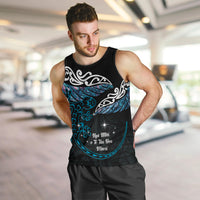 New Zealand Matariki Men Tank Top Maori New Year Silver Fern And Lizard - Turquosie