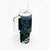 New Zealand Matariki Tumbler With Handle Maori New Year Silver Fern And Lizard - Turquosie