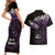 New Zealand Matariki Couples Matching Short Sleeve Bodycon Dress and Hawaiian Shirt Maori New Year Silver Fern And Lizard - Purple