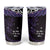 New Zealand Matariki Tumbler Cup Maori New Year Silver Fern And Lizard - Purple