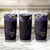 New Zealand Matariki Tumbler Cup Maori New Year Silver Fern And Lizard - Purple