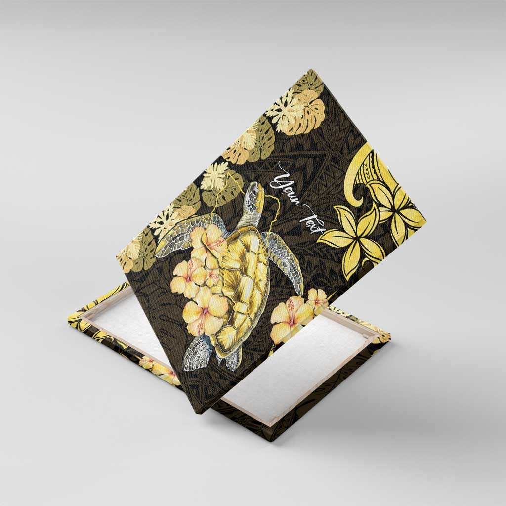 Personalised Aloha Hawaii Oahu Island Canvas Wall Art Gathering Place Sea Turtle Ilima Flowers