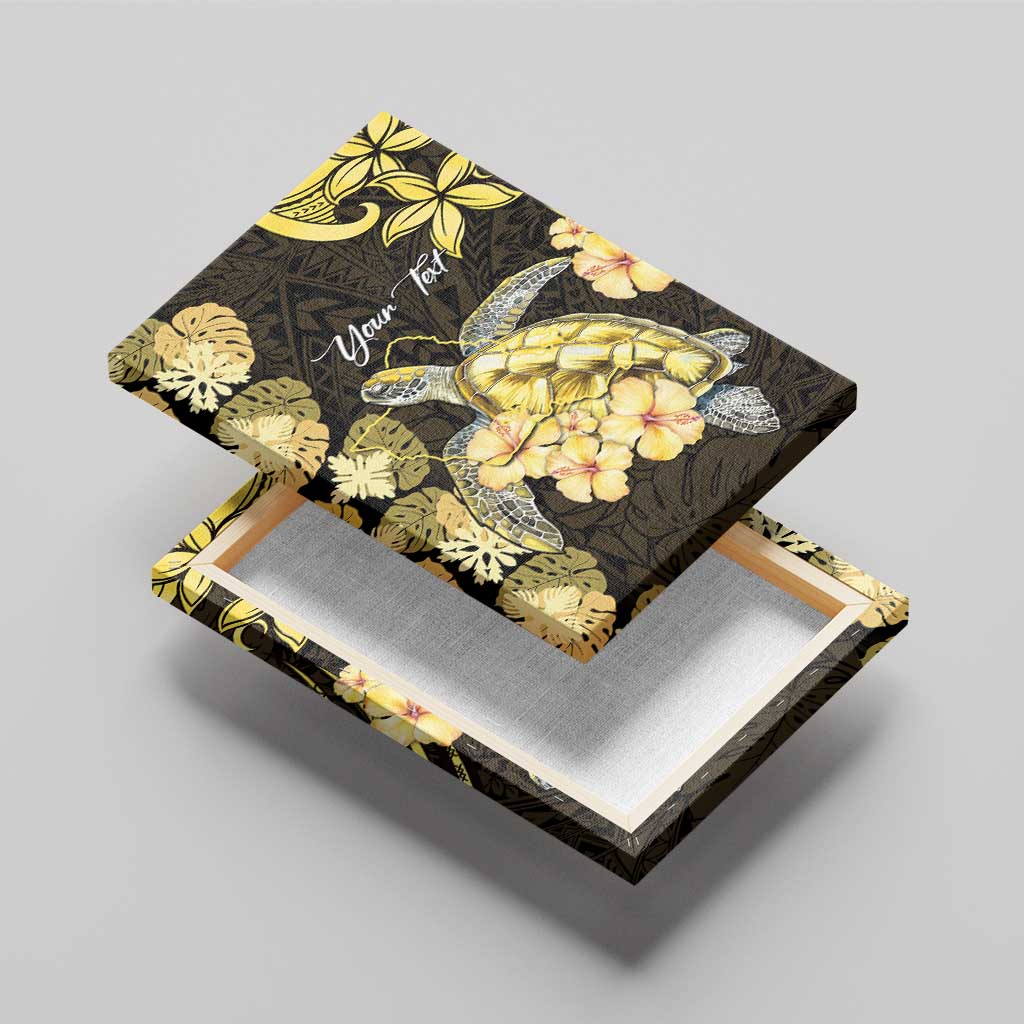 Personalised Aloha Hawaii Oahu Island Canvas Wall Art Gathering Place Sea Turtle Ilima Flowers