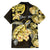 Personalised Aloha Hawaii Oahu Island Family Matching Off The Shoulder Long Sleeve Dress and Hawaiian Shirt Gathering Place Sea Turtle Ilima Flowers