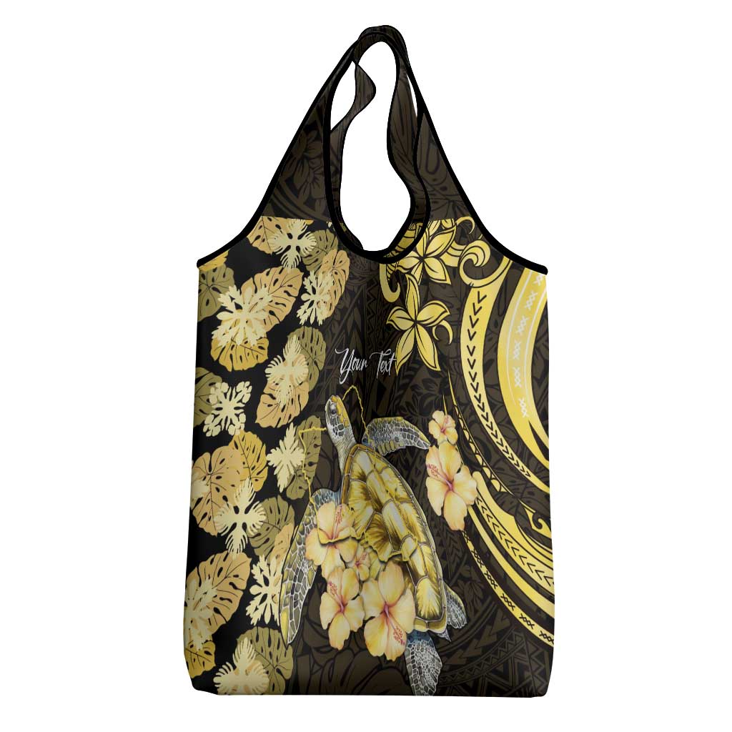 Personalised Aloha Hawaii Oahu Island Grocery Bag Gathering Place Sea Turtle Ilima Flowers