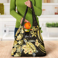 Personalised Aloha Hawaii Oahu Island Grocery Bag Gathering Place Sea Turtle Ilima Flowers