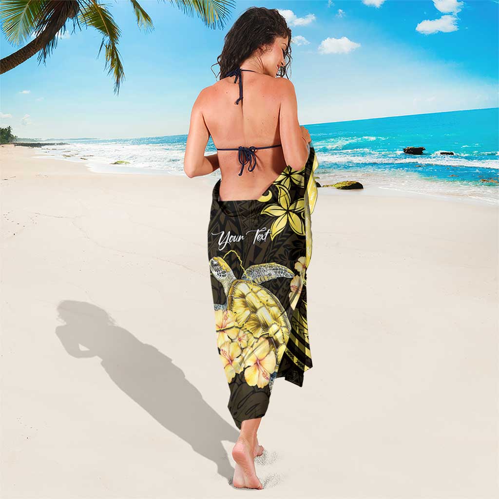 Personalised Aloha Hawaii Oahu Island Sarong Gathering Place Sea Turtle Ilima Flowers