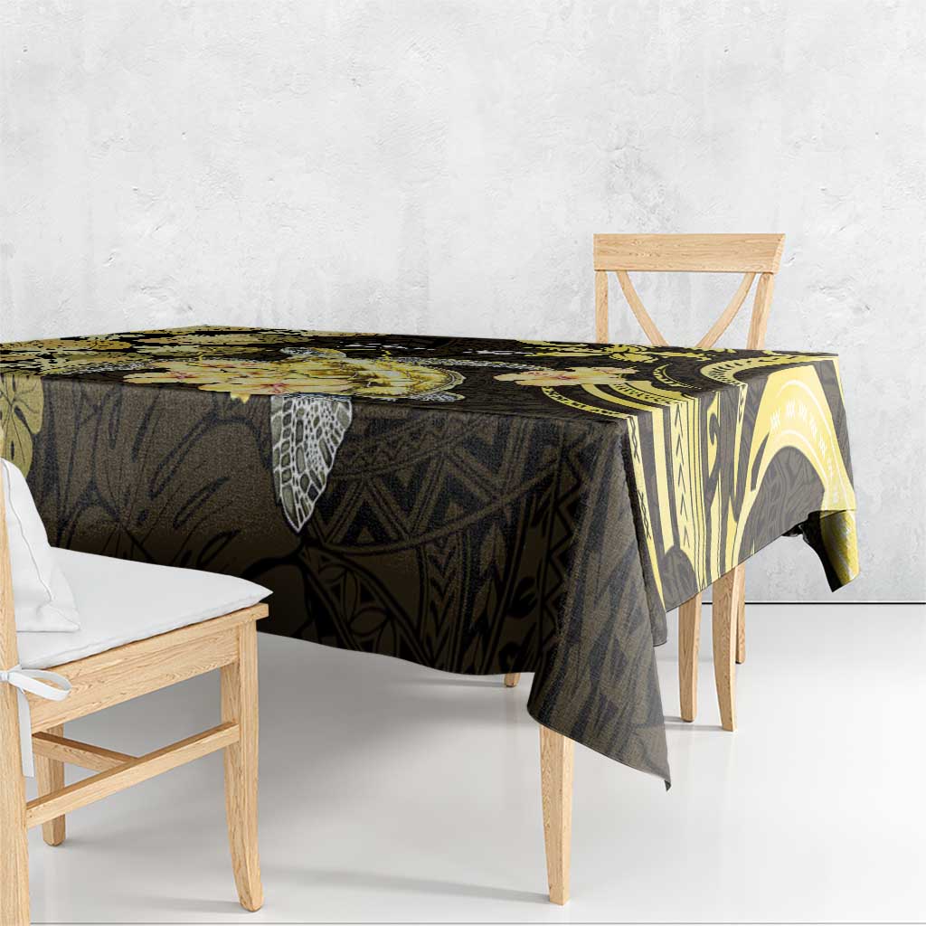 Personalised Aloha Hawaii Oahu Island Tablecloth Gathering Place Sea Turtle Ilima Flowers