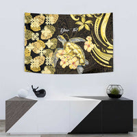 Personalised Aloha Hawaii Oahu Island Tapestry Gathering Place Sea Turtle Ilima Flowers