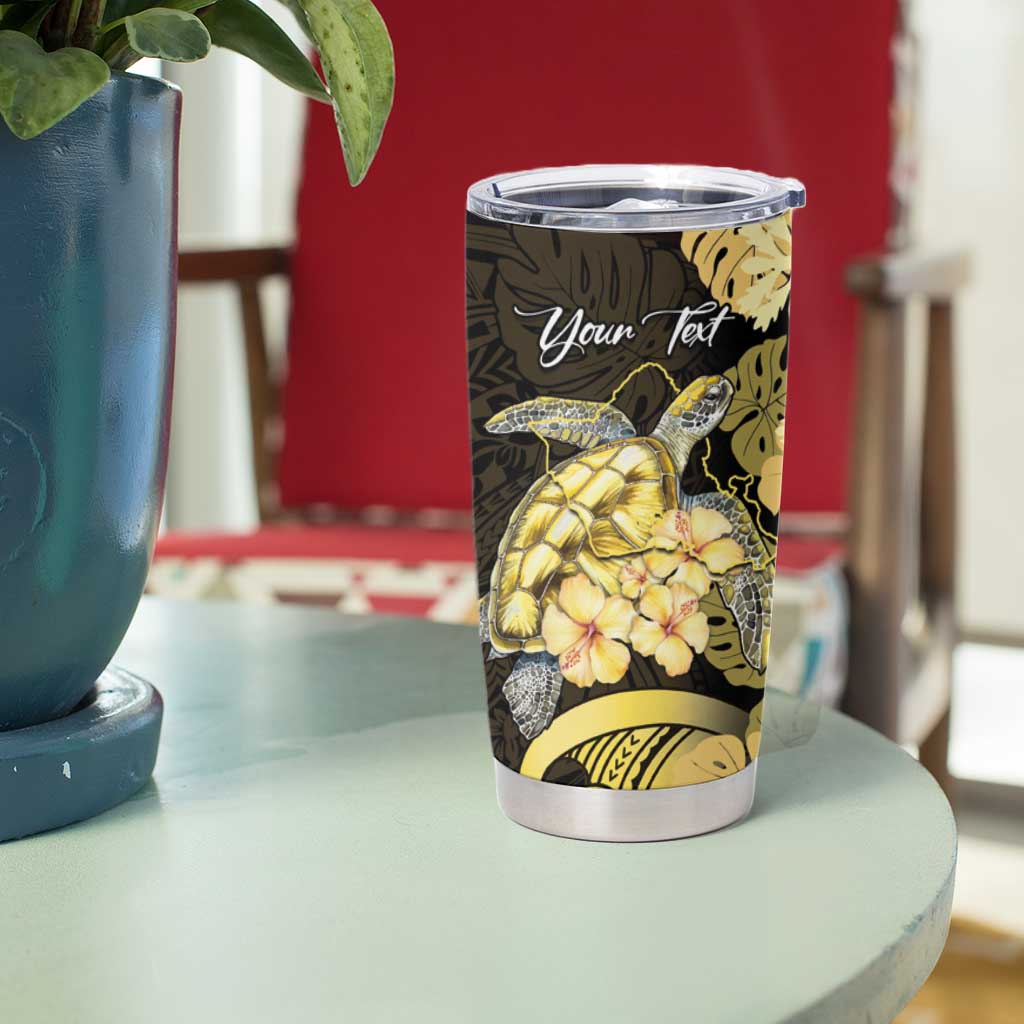 Personalised Aloha Hawaii Oahu Island Tumbler Cup Gathering Place Sea Turtle Ilima Flowers