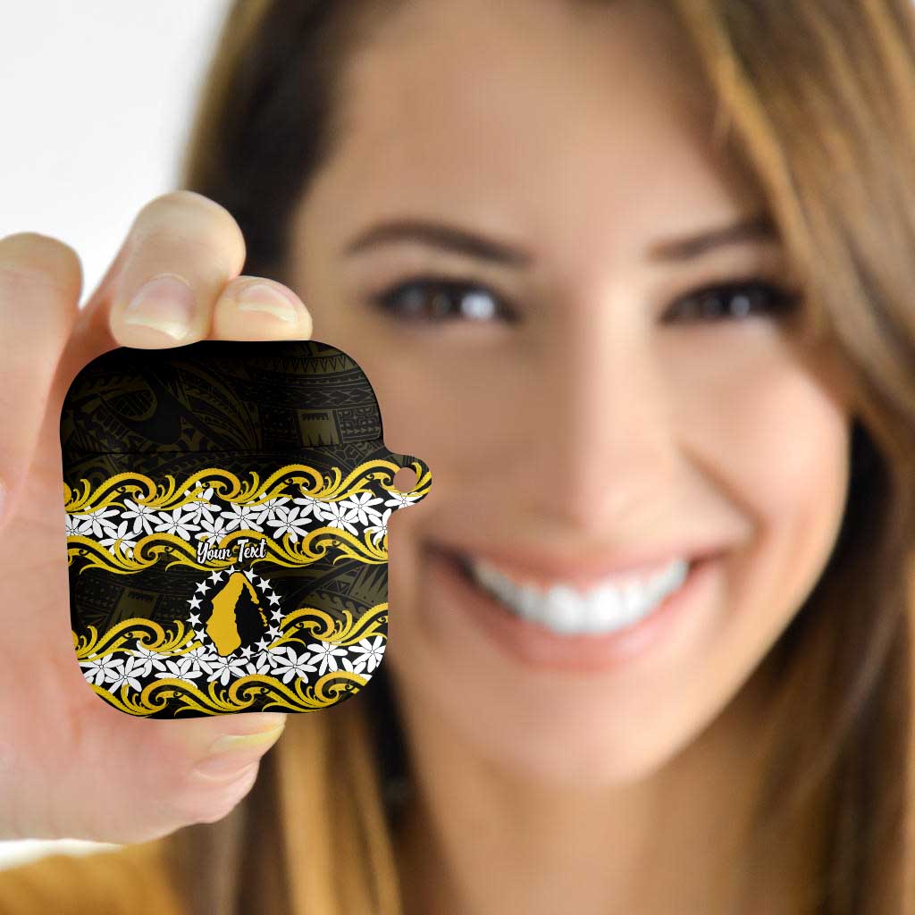 Personalised Cook Islands Aitutaki AirPods Case Tiare Maori Polynesian Waves Tattoo LT14 - Polynesian Pride