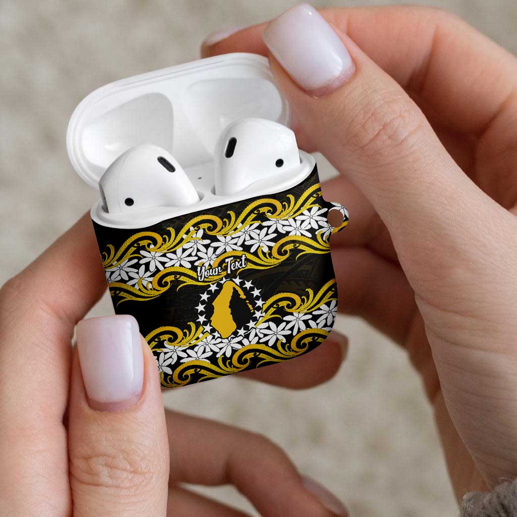 Personalised Cook Islands Aitutaki AirPods Case Tiare Maori Polynesian Waves Tattoo LT14 - Polynesian Pride