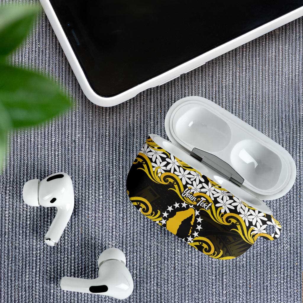 Personalised Cook Islands Aitutaki AirPods Case Tiare Maori Polynesian Waves Tattoo LT14 - Polynesian Pride
