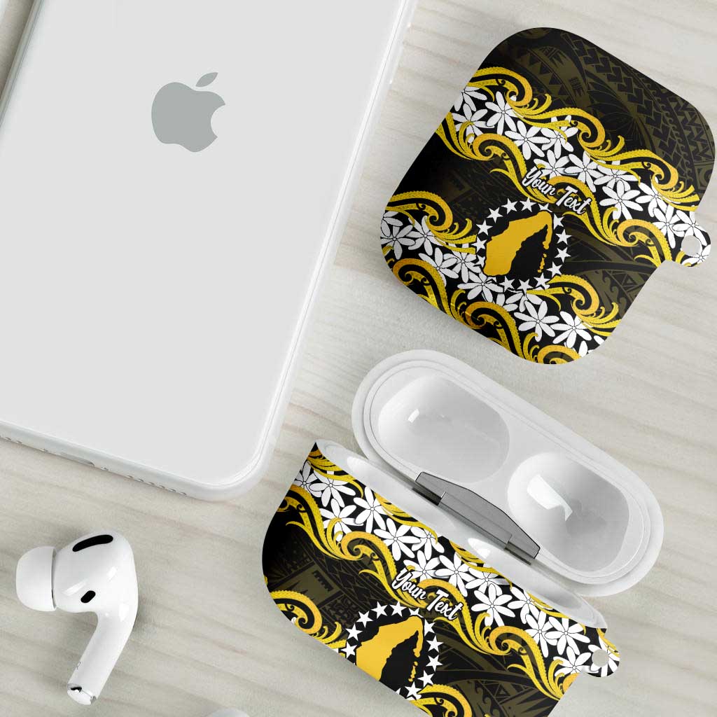 Personalised Cook Islands Aitutaki AirPods Case Tiare Maori Polynesian Waves Tattoo LT14 - Polynesian Pride