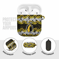 Personalised Cook Islands Aitutaki AirPods Case Tiare Maori Polynesian Waves Tattoo LT14 - Polynesian Pride