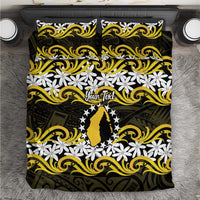 Personalised Cook Islands Aitutaki Bedding Set Tiare Maori Polynesian Waves Tattoo