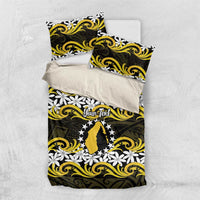 Personalised Cook Islands Aitutaki Bedding Set Tiare Maori Polynesian Waves Tattoo