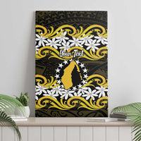 Personalised Cook Islands Aitutaki Canvas Wall Art Tiare Maori Polynesian Waves Tattoo