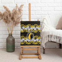 Personalised Cook Islands Aitutaki Canvas Wall Art Tiare Maori Polynesian Waves Tattoo