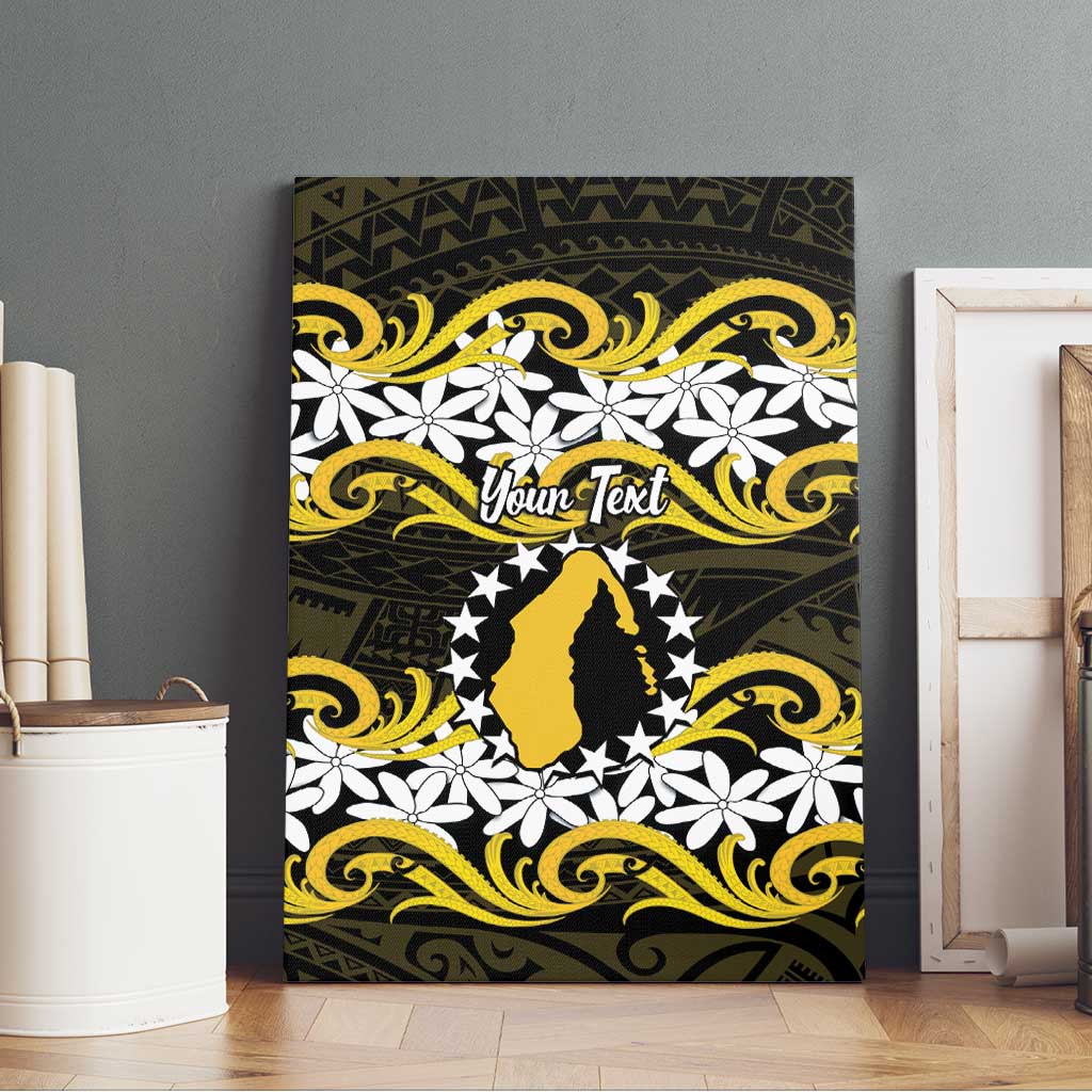 Personalised Cook Islands Aitutaki Canvas Wall Art Tiare Maori Polynesian Waves Tattoo