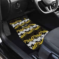 Personalised Cook Islands Aitutaki Car Mats Tiare Maori Polynesian Waves Tattoo