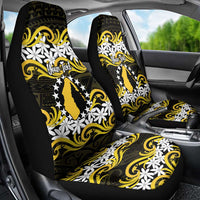 Personalised Cook Islands Aitutaki Car Seat Cover Tiare Maori Polynesian Waves Tattoo