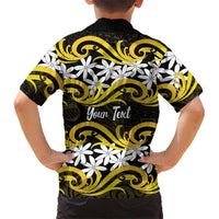 Personalised Cook Islands Aitutaki Family Matching Summer Maxi Dress and Hawaiian Shirt Tiare Maori Polynesian Waves Tattoo LT14 - Polynesian Pride