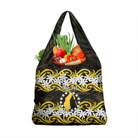 Personalised Cook Islands Aitutaki Grocery Bag Tiare Maori Polynesian Waves Tattoo LT14 1-pack One Size Yellow - Polynesian Pride