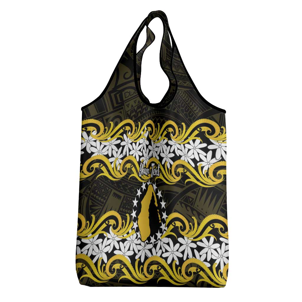 Personalised Cook Islands Aitutaki Grocery Bag Tiare Maori Polynesian Waves Tattoo LT14 - Polynesian Pride