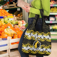 Personalised Cook Islands Aitutaki Grocery Bag Tiare Maori Polynesian Waves Tattoo LT14 - Polynesian Pride