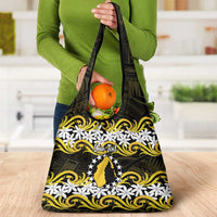 Personalised Cook Islands Aitutaki Grocery Bag Tiare Maori Polynesian Waves Tattoo LT14 - Polynesian Pride