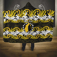 Personalised Cook Islands Aitutaki Hooded Blanket Tiare Maori Polynesian Waves Tattoo LT14 - Polynesian Pride
