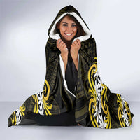 Personalised Cook Islands Aitutaki Hooded Blanket Tiare Maori Polynesian Waves Tattoo LT14 - Polynesian Pride