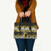 Personalised Cook Islands Aitutaki Leather Bag Tiare Maori Polynesian Waves Tattoo